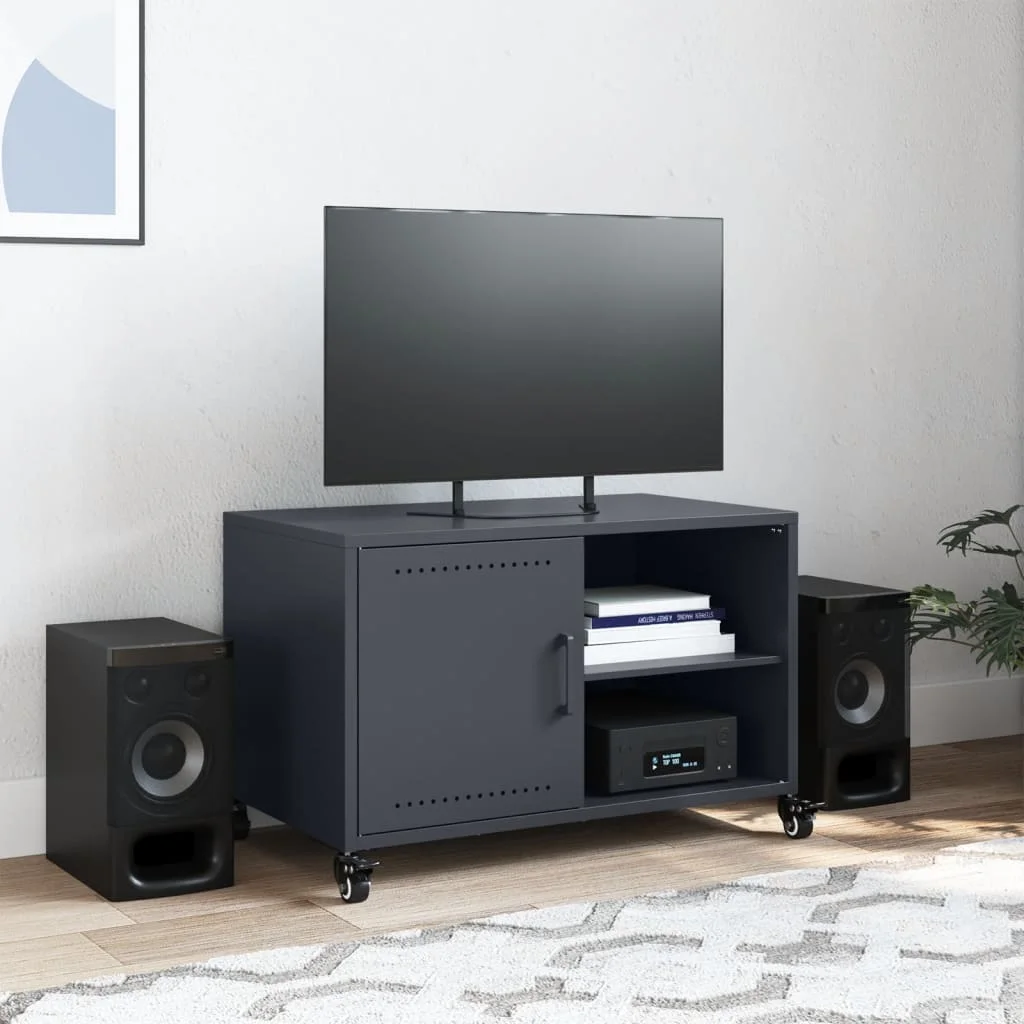 TV skrinka antracitová 68x39x43,5 cm oceľ