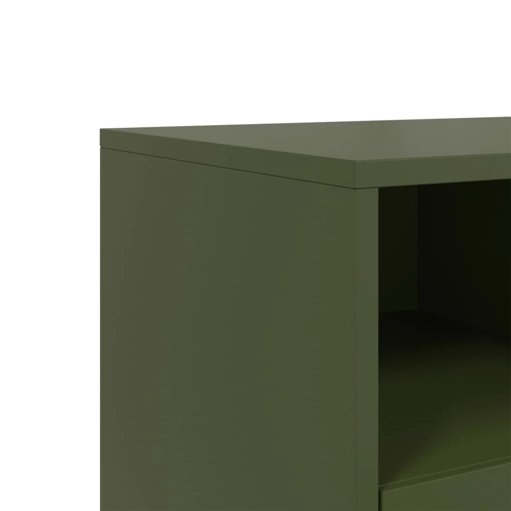 TV skrinka olivovozelená 100,5x39x43,5 cm oceľ