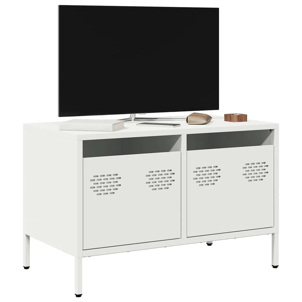 TV skrinka biela 68x39x43,5 cm oceľ valcovaná za studena