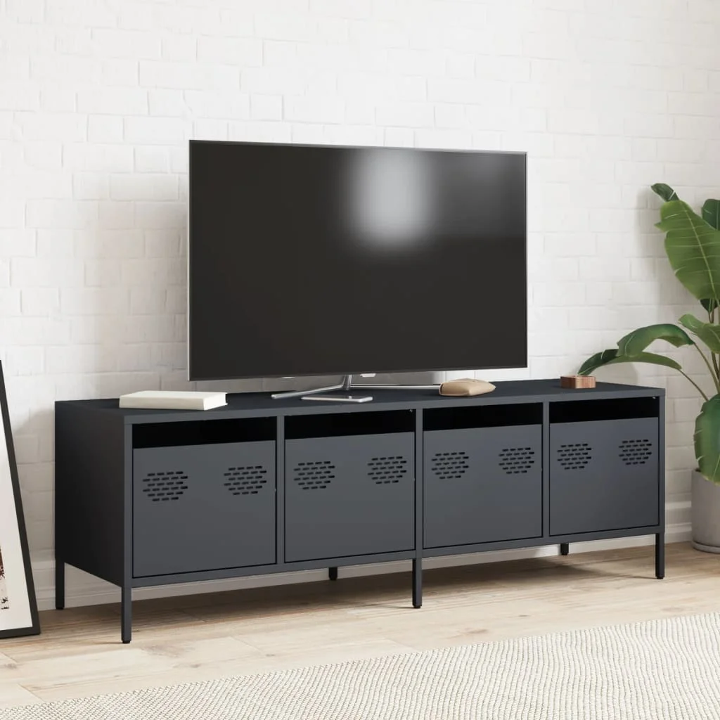 TV skrinka antracit 135x39x43,5 cm oceľ valcovaná za studena