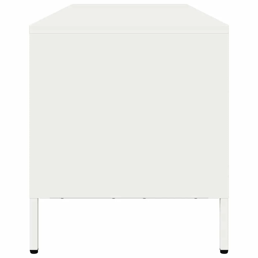 TV skrinka biela 135x39x43,5 cm oceľ valcovaná za studena