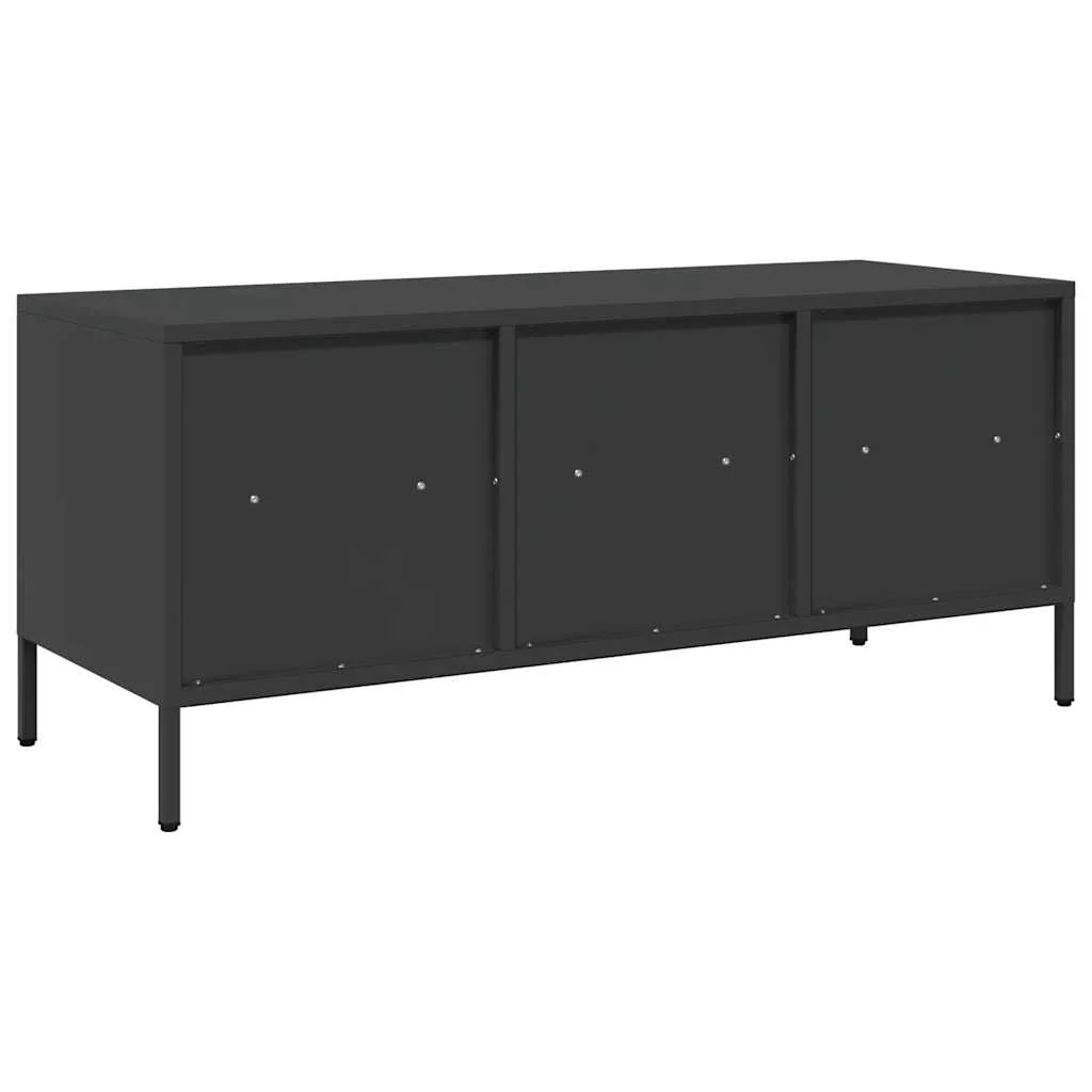 TV skrinka čierna 101,5x39x43,5 cm oceľ valcovaná za studena