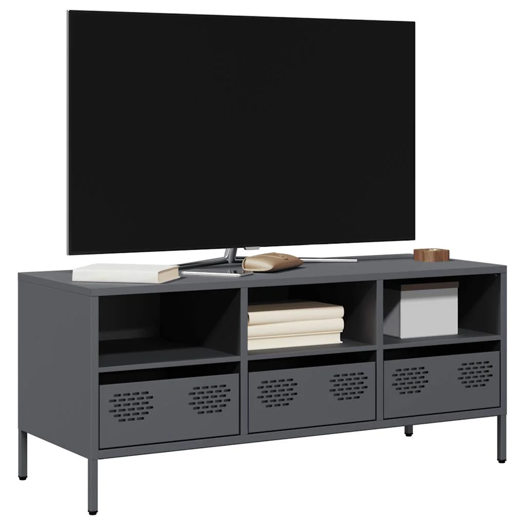 TV skrinka antracit 101,5x39x43,5 cm oceľ valcovaná za studena