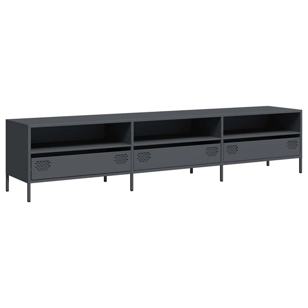 TV skrinka antracit 202x39x43,5 cm oceľ valcovaná za studena