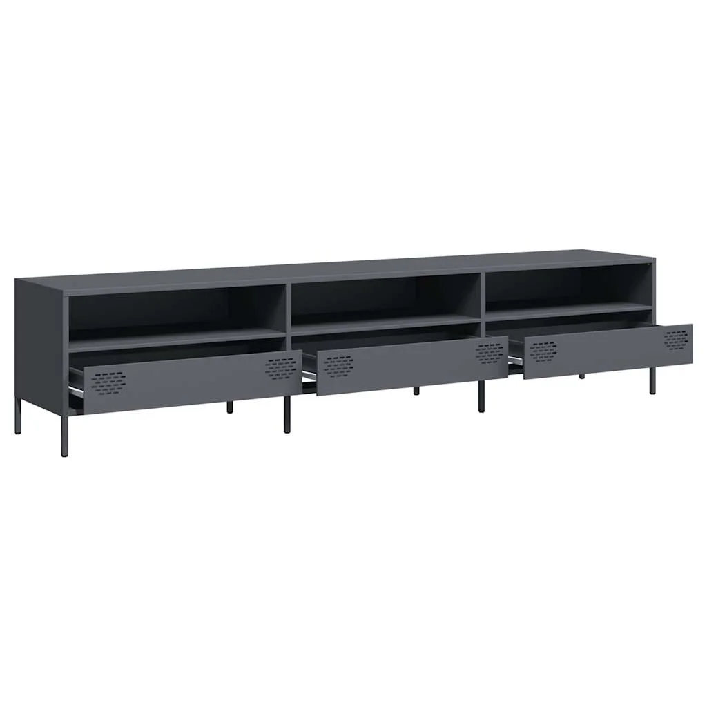 TV skrinka antracit 202x39x43,5 cm oceľ valcovaná za studena