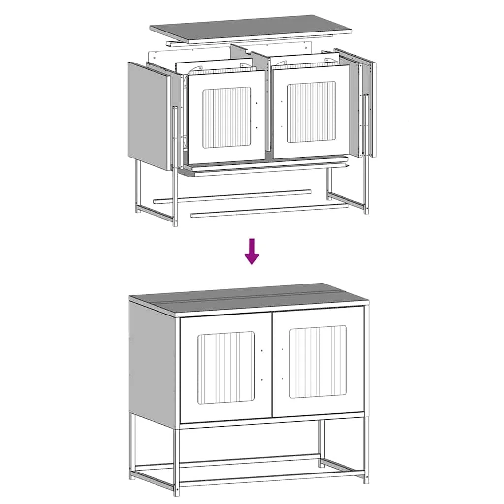 TV skrinka Biela 68x39x60,5 cm Oceľ valcovaná za studena