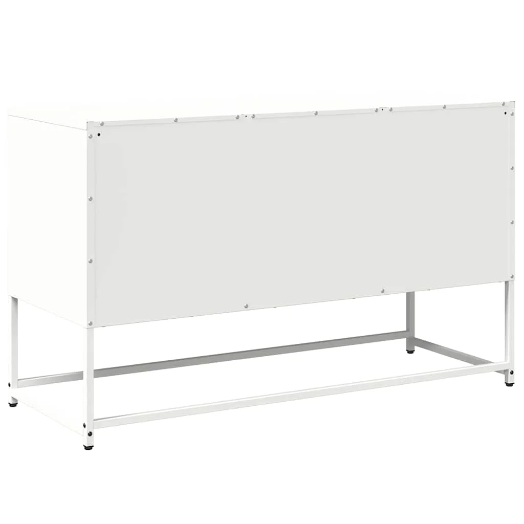 TV skrinka biela 100,5x39x60,5 cm oceľ