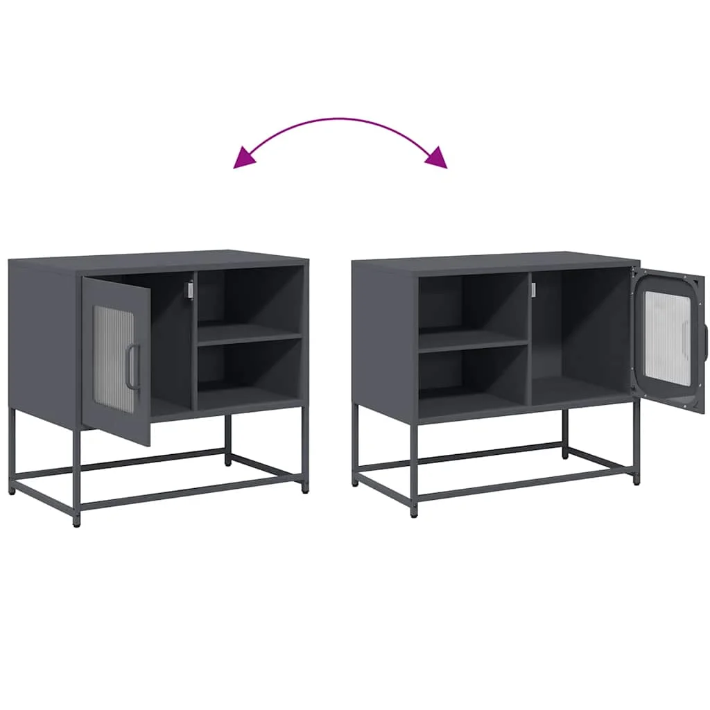 TV skrinka antracitová 68x39x60,5 cm oceľ