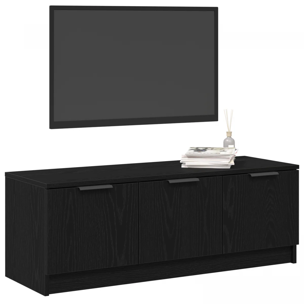 TV stolík čierny dub 102x35x36,5 cm z inžinierskeho dreva
