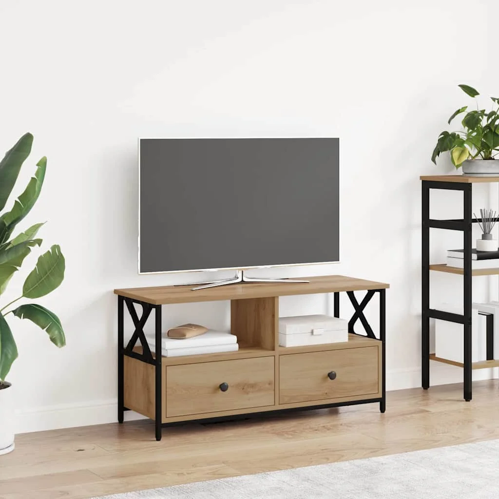 TV skrinka so zásuvkou Remeselný dub 90 x 33 x 45 cm
