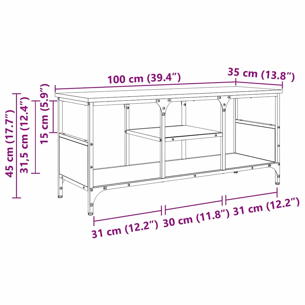 TV skrinka Staré drevo 100 x 35 x 45 cm