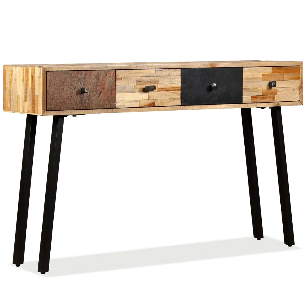 Prístavný stolík z recyklovaného teakového dreva, 120x30x76 cm