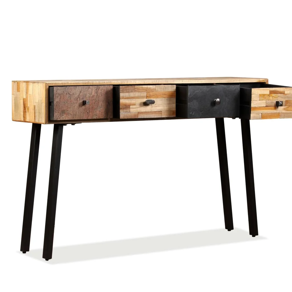 Prístavný stolík z recyklovaného teakového dreva, 120x30x76 cm
