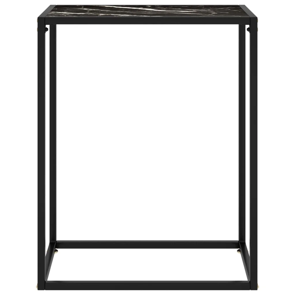 Konzolový stolík čierny 60x35x75 cm tvrdené sklo