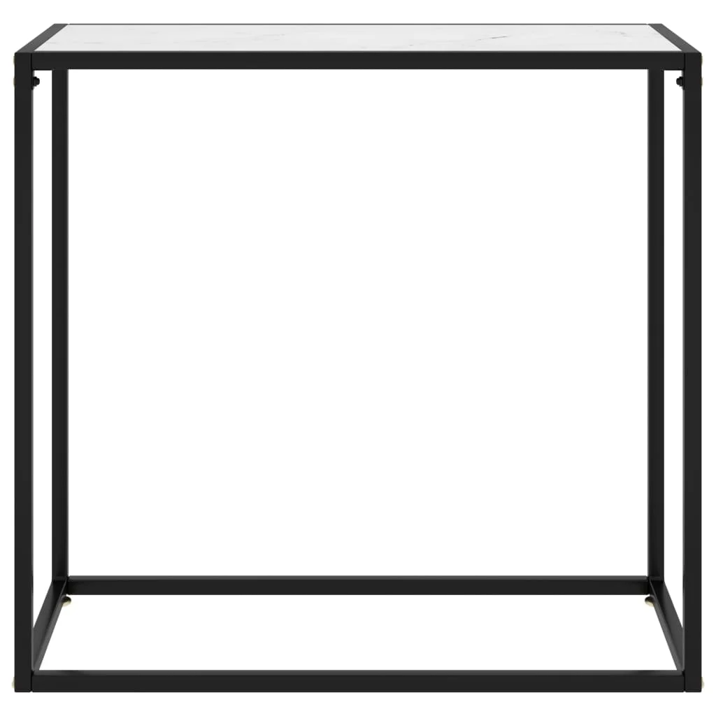 Konzolový stolík biely 80x35x75 cm tvrdené sklo