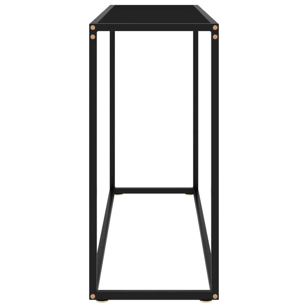 Konzolový stolík čierny 100x35x75 cm tvrdené sklo