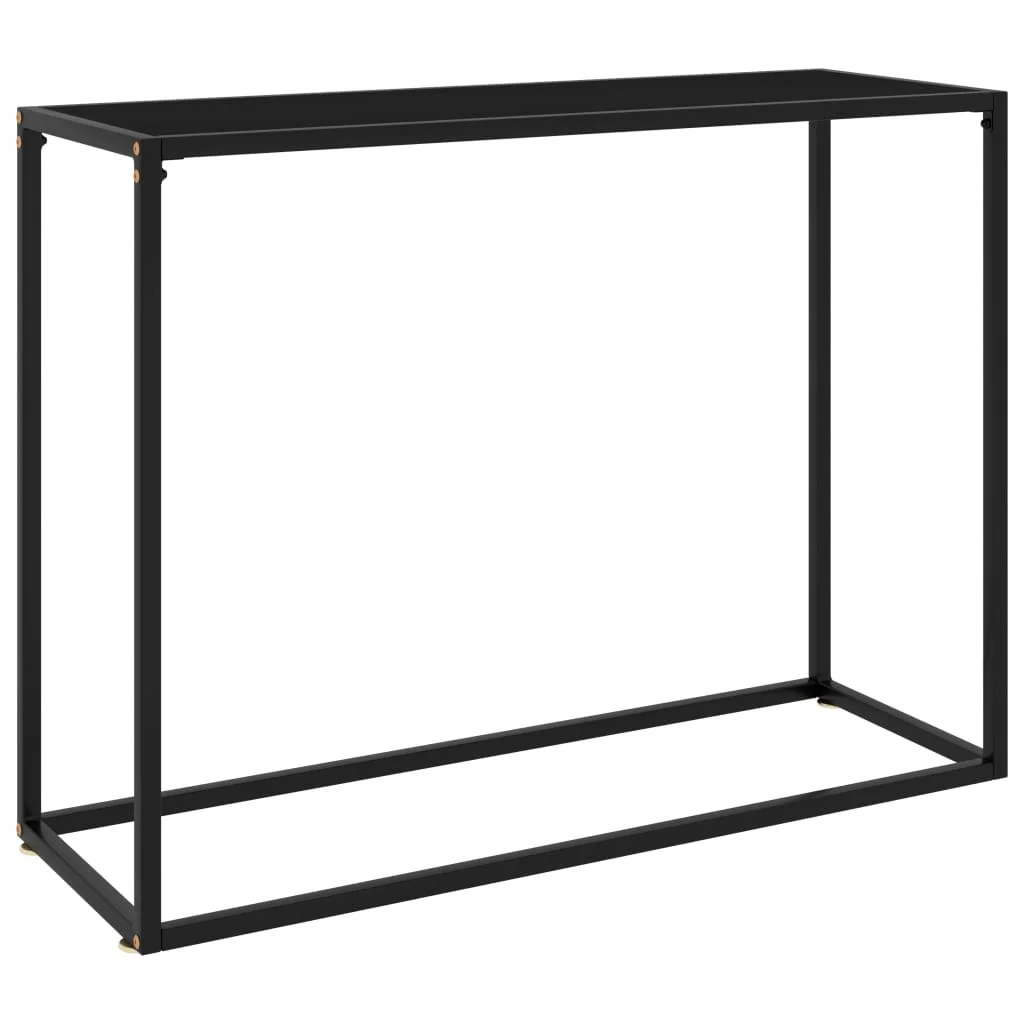 Konzolový stolík čierny 100x35x75 cm tvrdené sklo