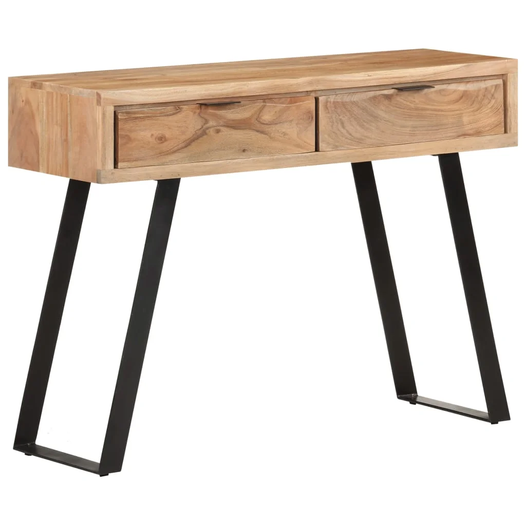 Konzolový stolík 100x35x76 cm akáciový masív s prirodzenými okrajmi