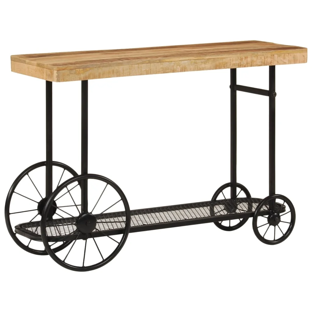 Konzolový stolík 112x36x76 cm Masívne drevo mango a železo