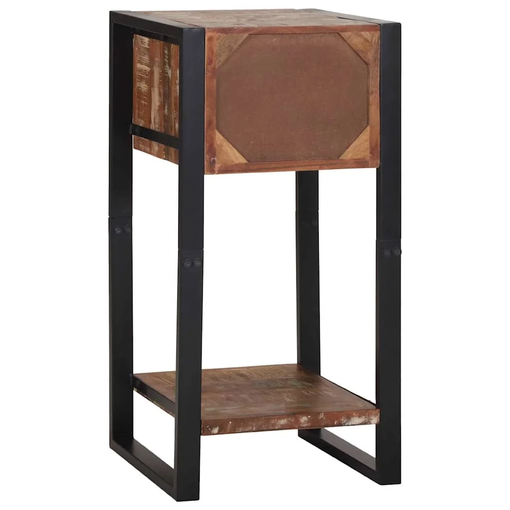 Koncový stôl Viacfarebný 40 x 40 x 80 cm Masívne obnovené drevo