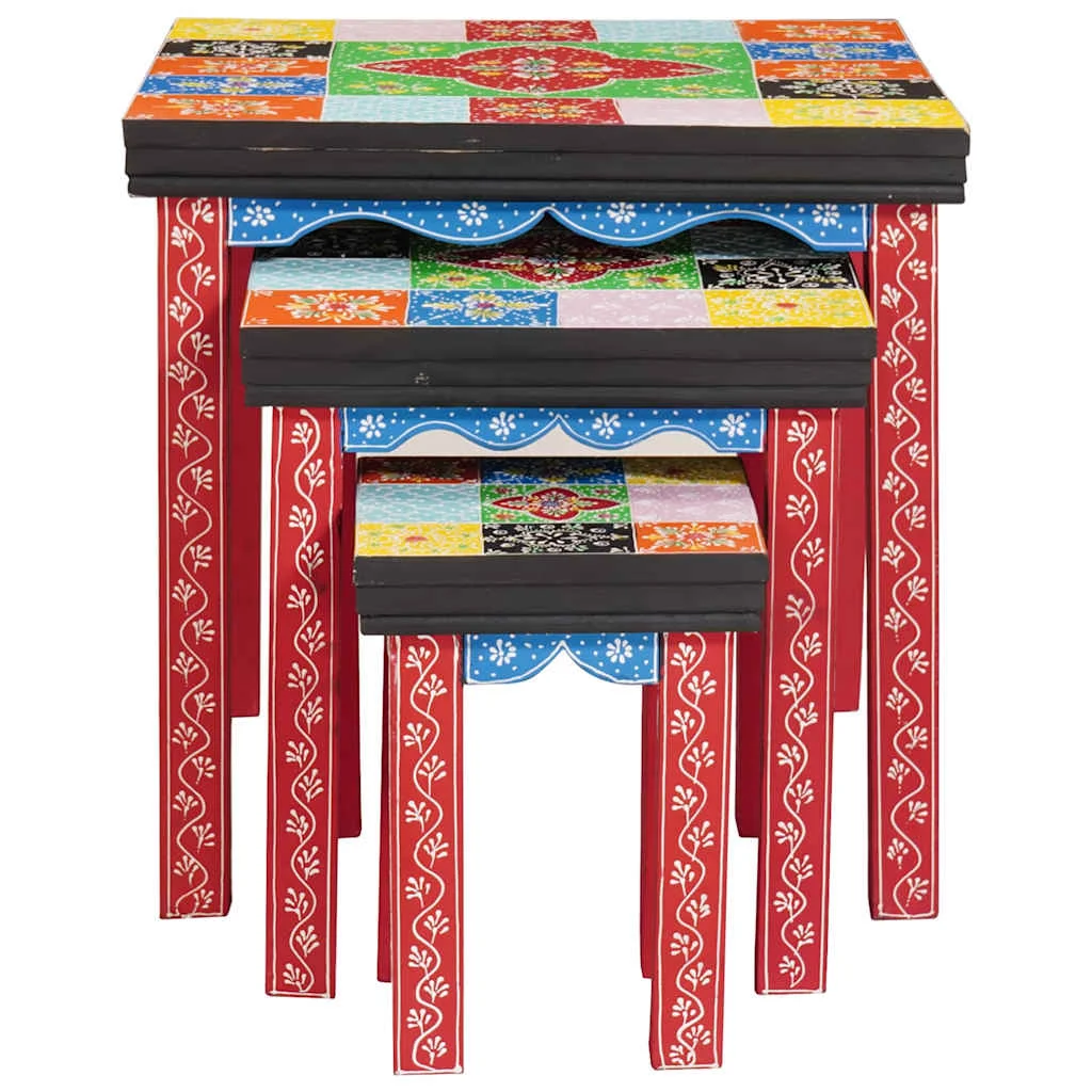 Hniezdiaci stôl Hnedá 50 x 50 x 50 cm Mangový masív