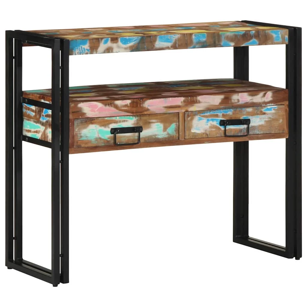 Konzolový stôl 90 x 33 x 75 cm Masívne obnovené drevo
