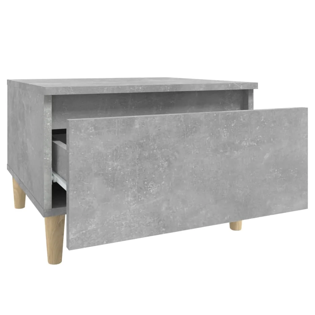 Bočné stolíky 2 ks betónovosivé 50x46x35 spracované drevo