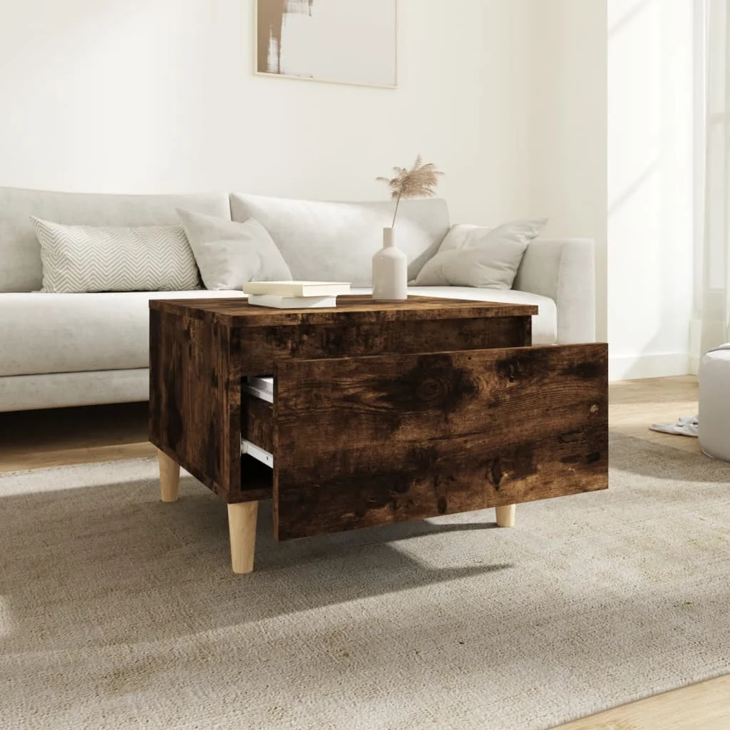Bočné stolíky 2 ks dymový dub 50x46x35 spracované drevo