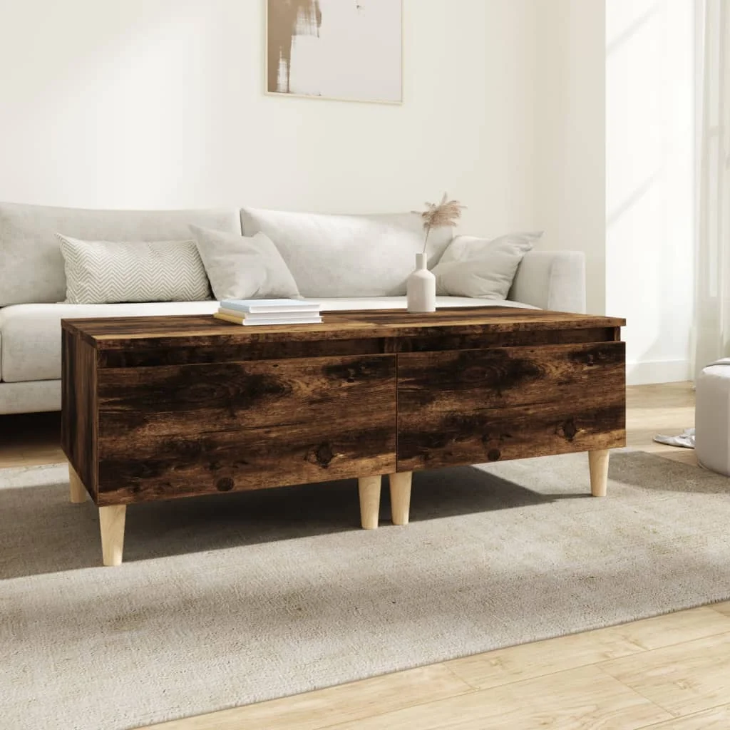 Bočné stolíky 2 ks dymový dub 50x46x35 spracované drevo