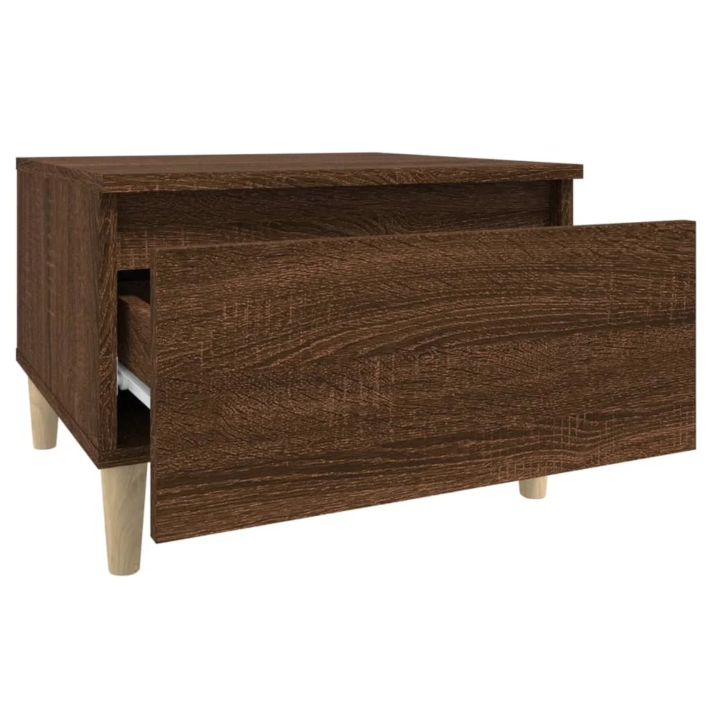 Bočné stolíky 2 ks hnedý dub 50x46x35 spracované drevo