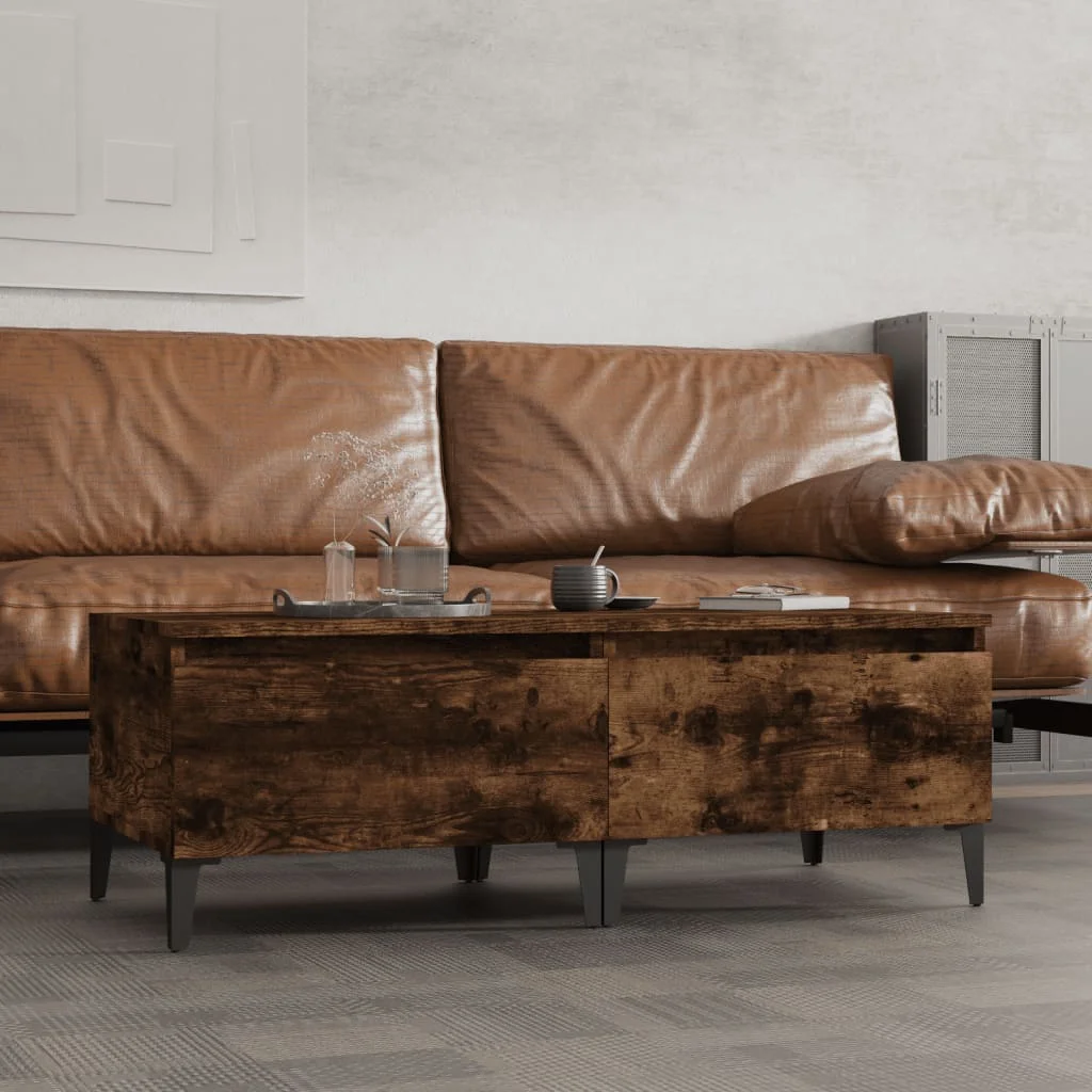 Bočné stolíky 2 ks dymový dub 50x46x35 spracované drevo