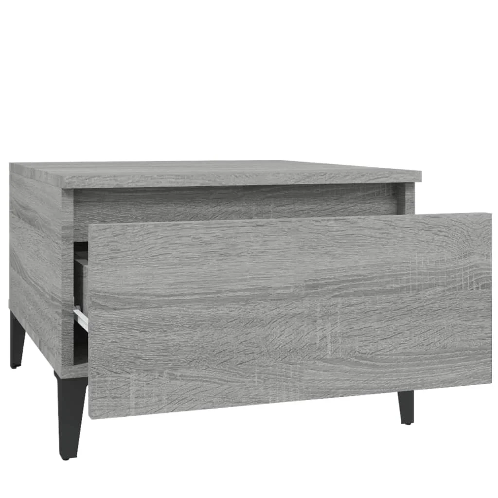 Bočné stolíky 2 ks sivé sonoma 50x46x35 spracované drevo