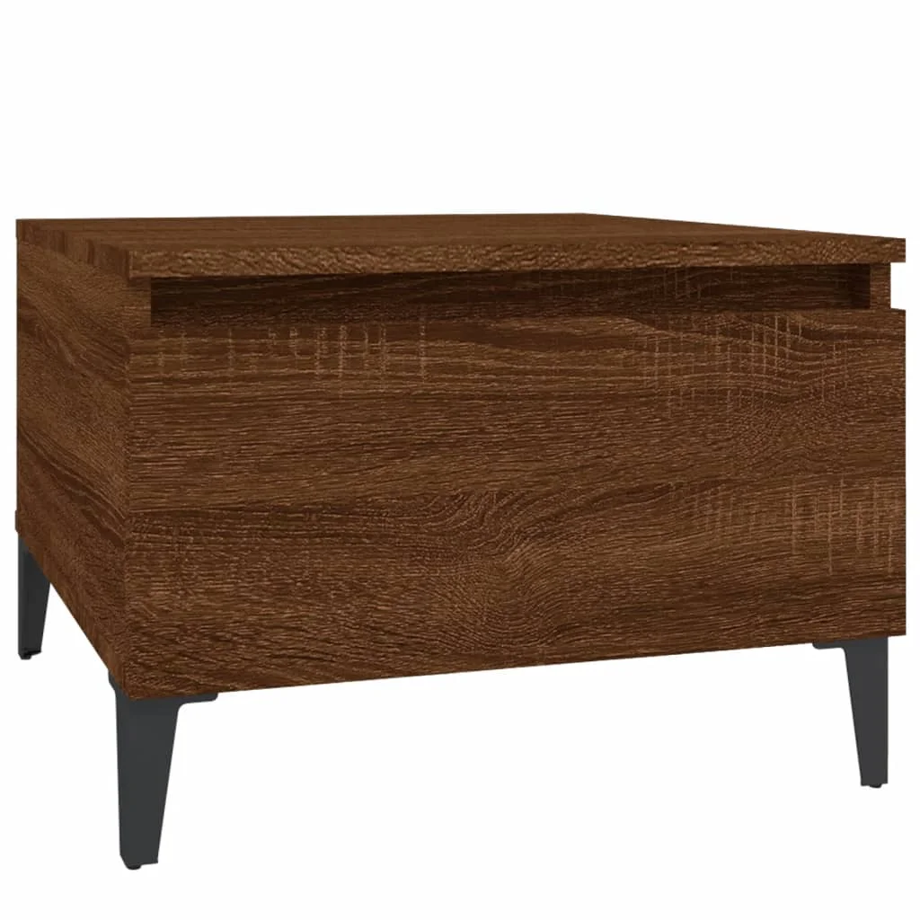 Bočné stolíky 2 ks hnedý dub 50x46x35 spracované drevo
