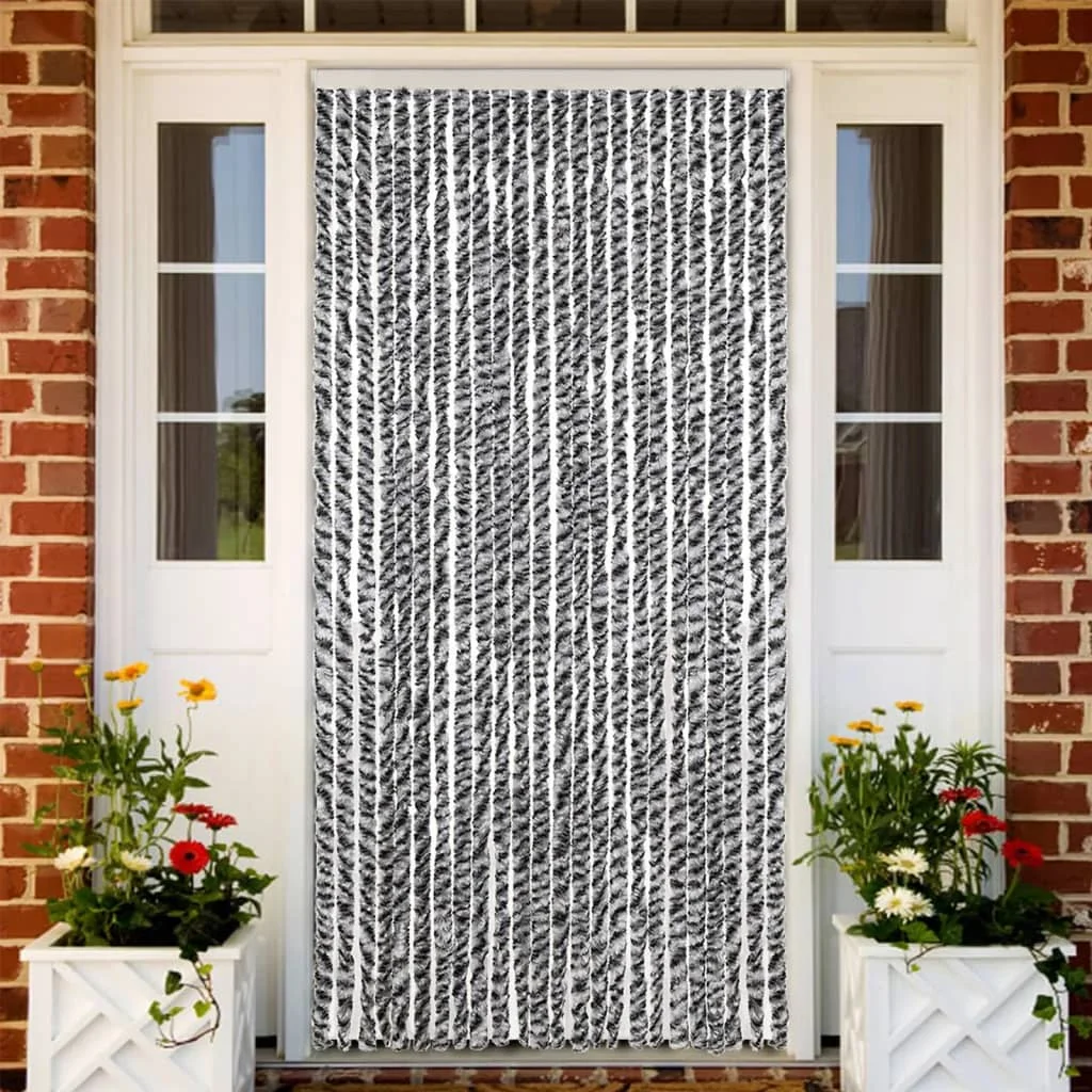 Záves proti hmyzu, sivo čierno biely 100x220 cm, ženilka