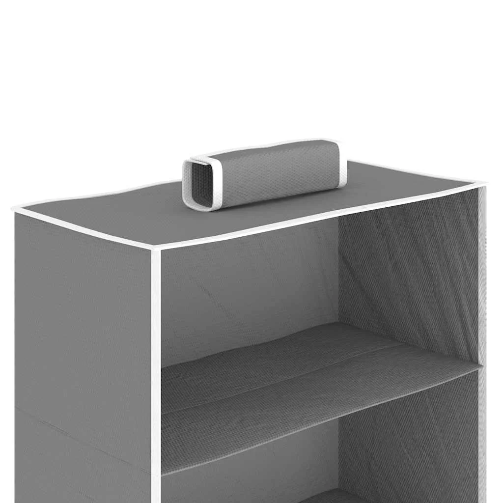 Závesné skrinky na oblečenie so 6 poličkami 2 ks látkové