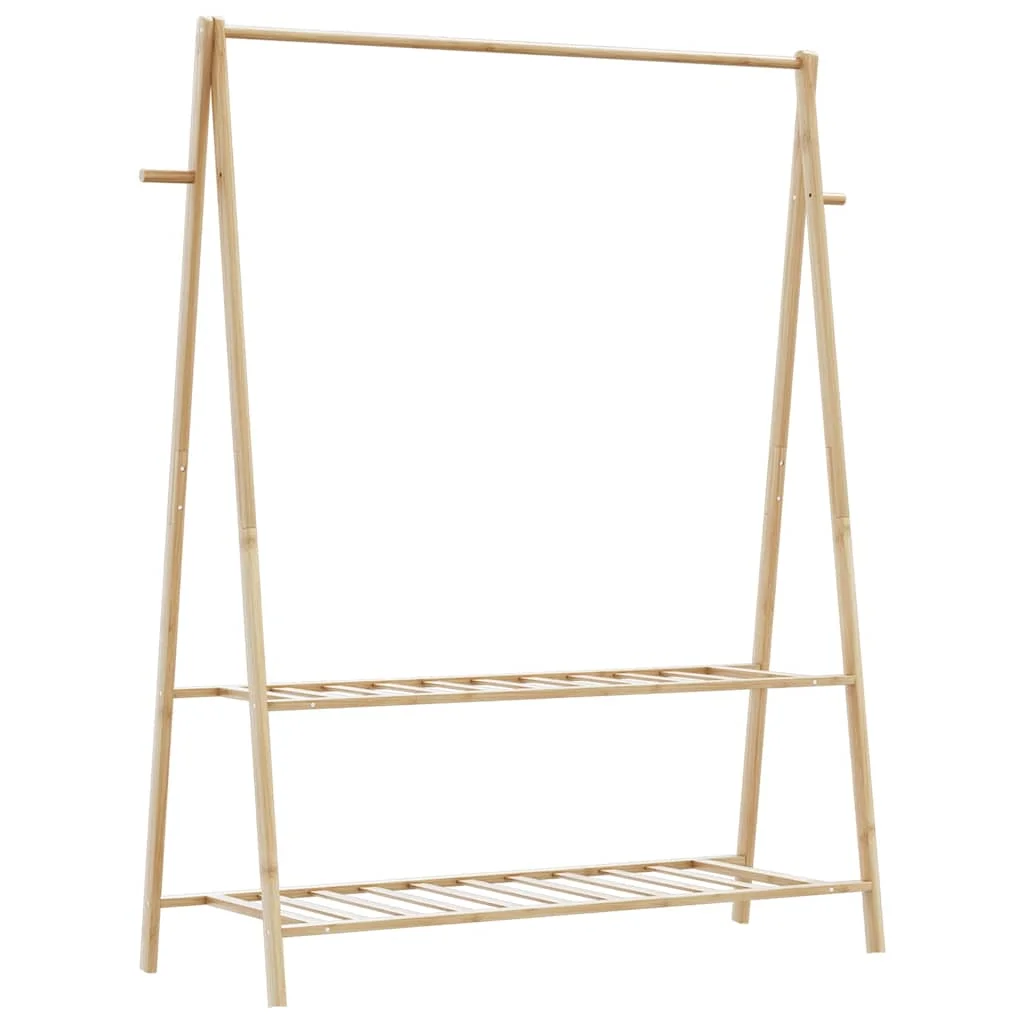 Vešiak na oblečenie s policami 132x45,5x150,5 cm bambus