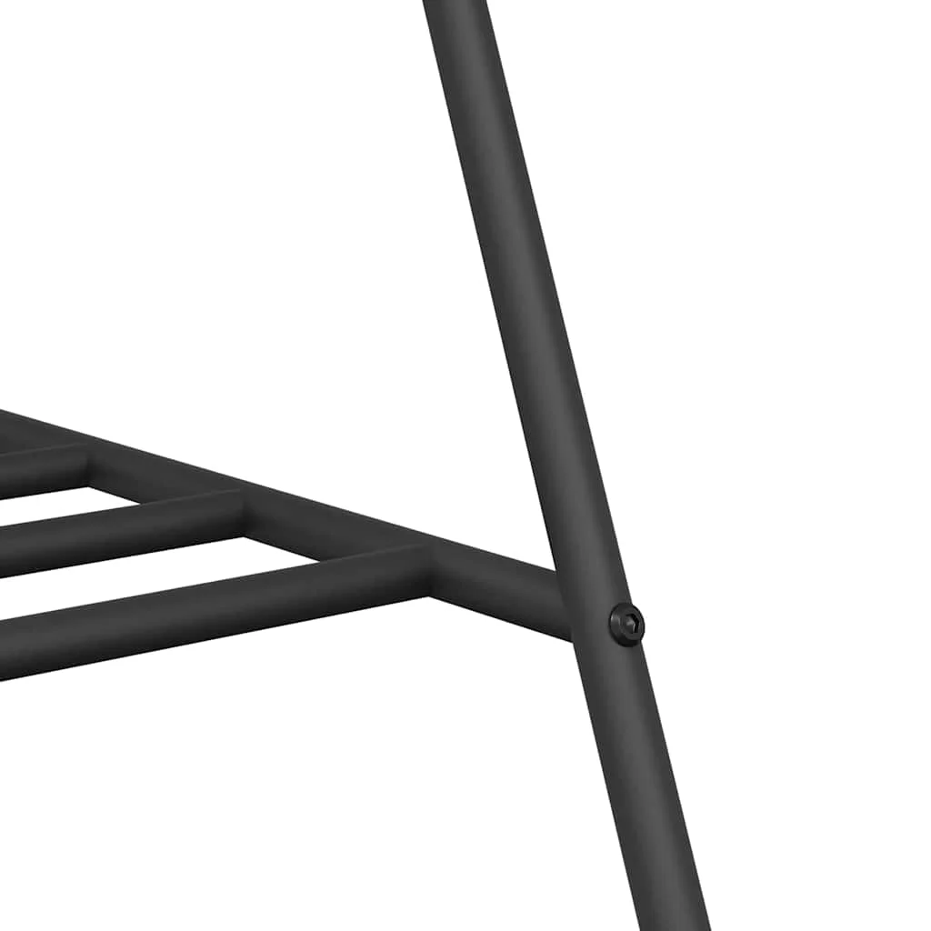 Vešiak na oblečenie s úložiskom Čierna 100 x 56 x 154 cm Oceľ