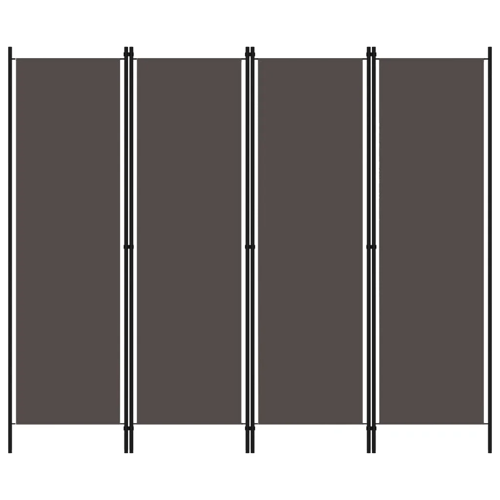 4-panelový paraván antracitový 200x180 cm 