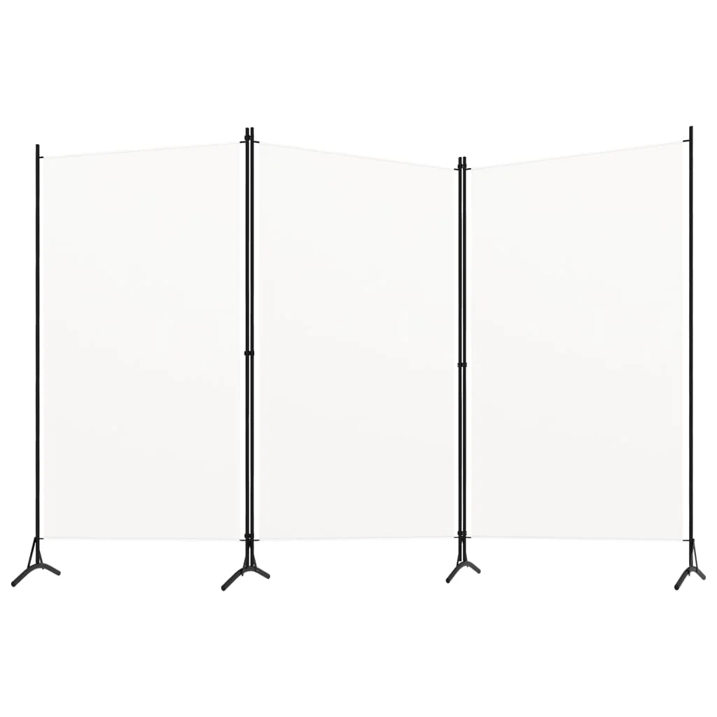 3-panelový paraván biely 260x180 cm látka