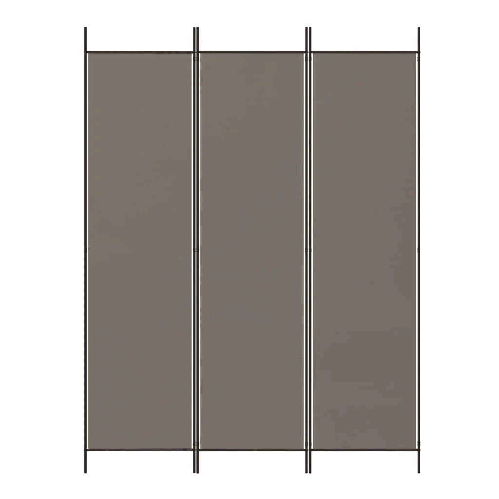 3-panelový paraván antracitový 150x200 cm látka