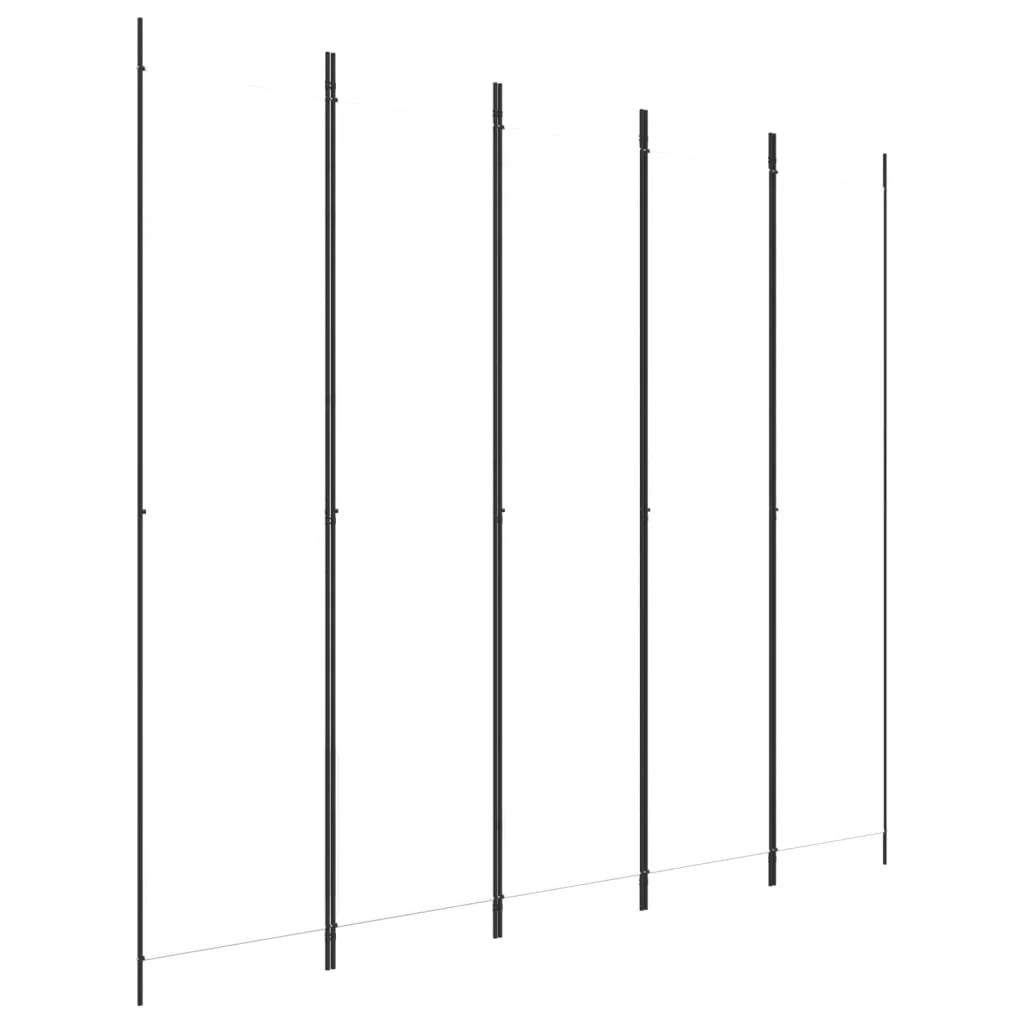  5-panelový paraván biely 250x220 cm látkový