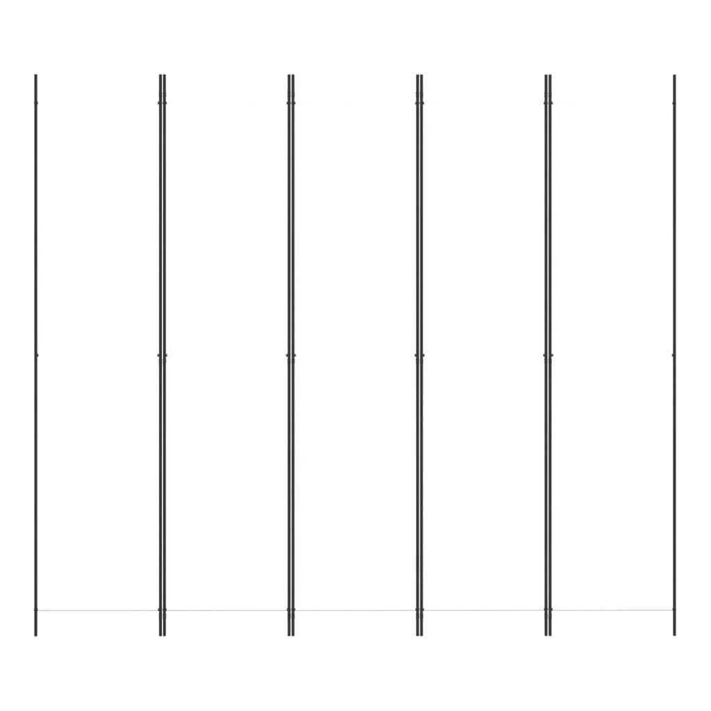  5-panelový paraván biely 250x220 cm látkový