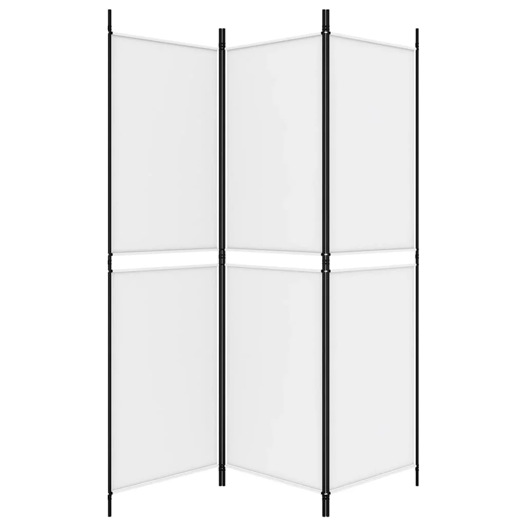 3-panelový paraván biely 150x180 cm látka