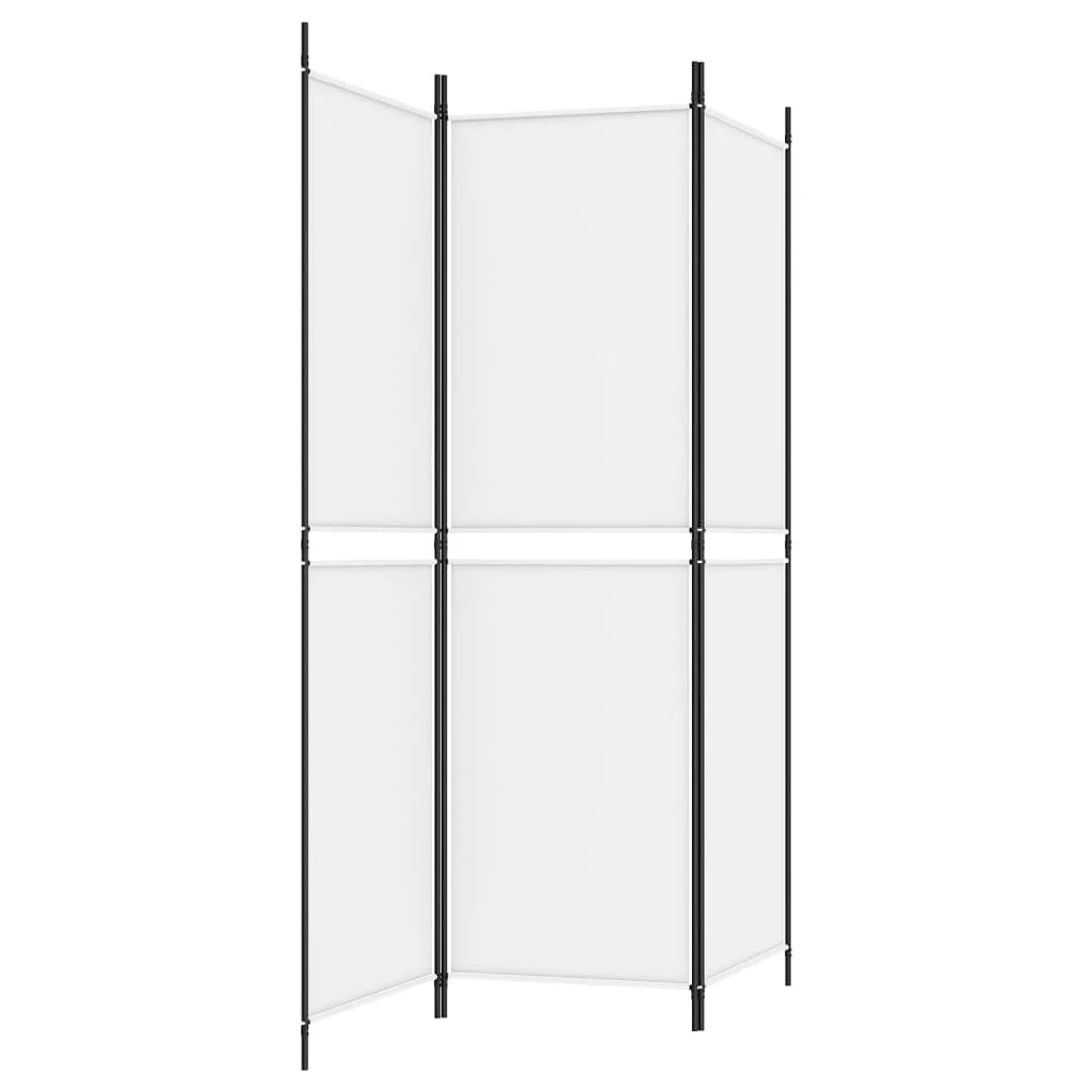 3-panelový paraván biely 150x180 cm látka