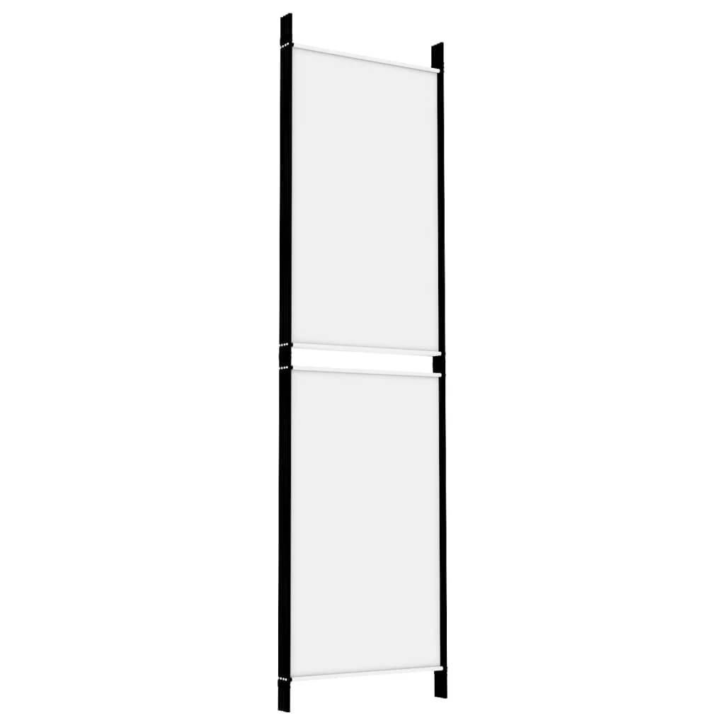 4-panelový paraván biely 200x180 cm látka