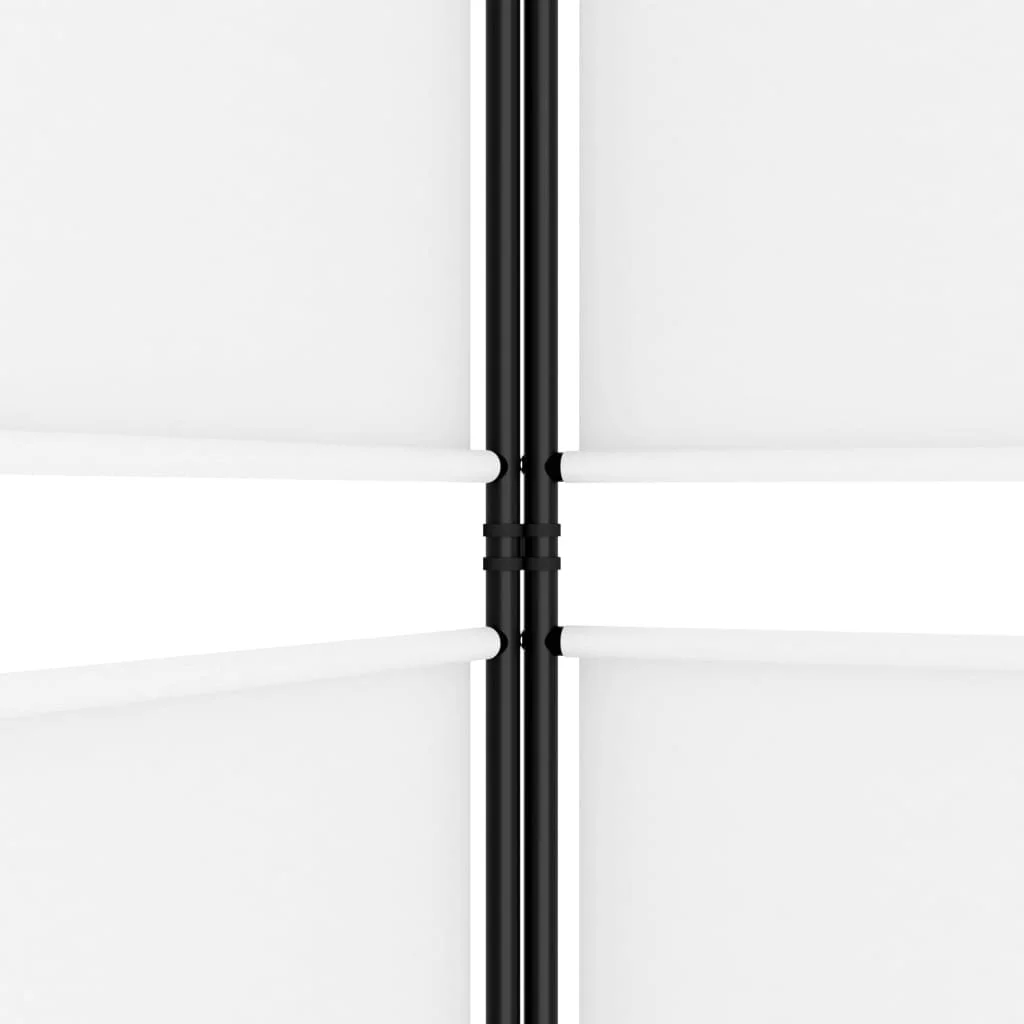 4-panelový paraván biely 200x180 cm látka