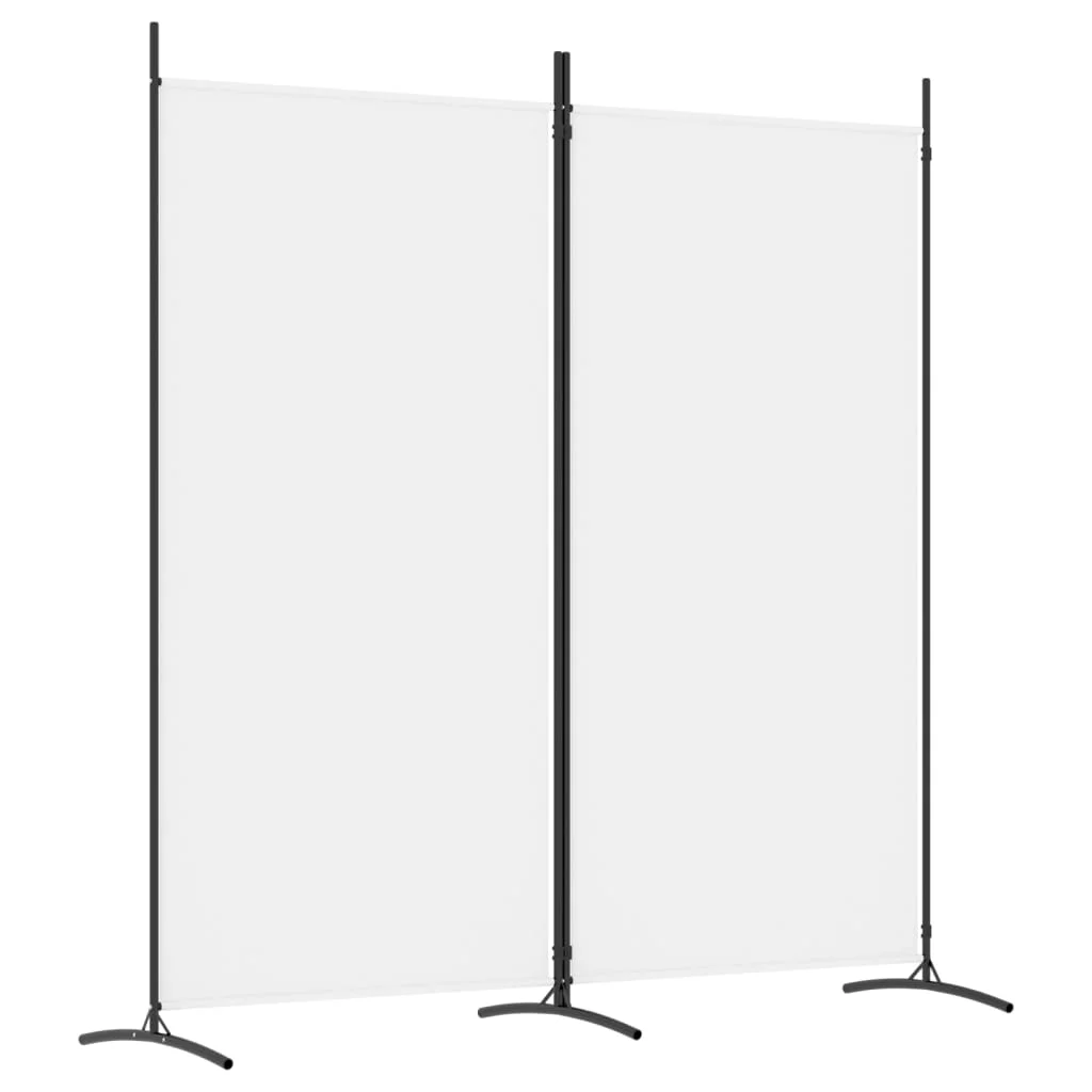  2-panelový paraván biely 175x180 cm látka