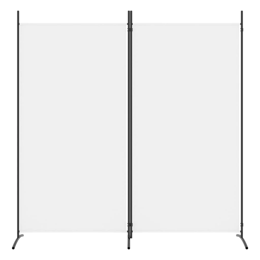  2-panelový paraván biely 175x180 cm látka