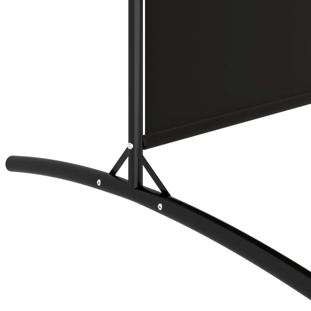 2-panelový paraván čierny 348x180 cm látkový
