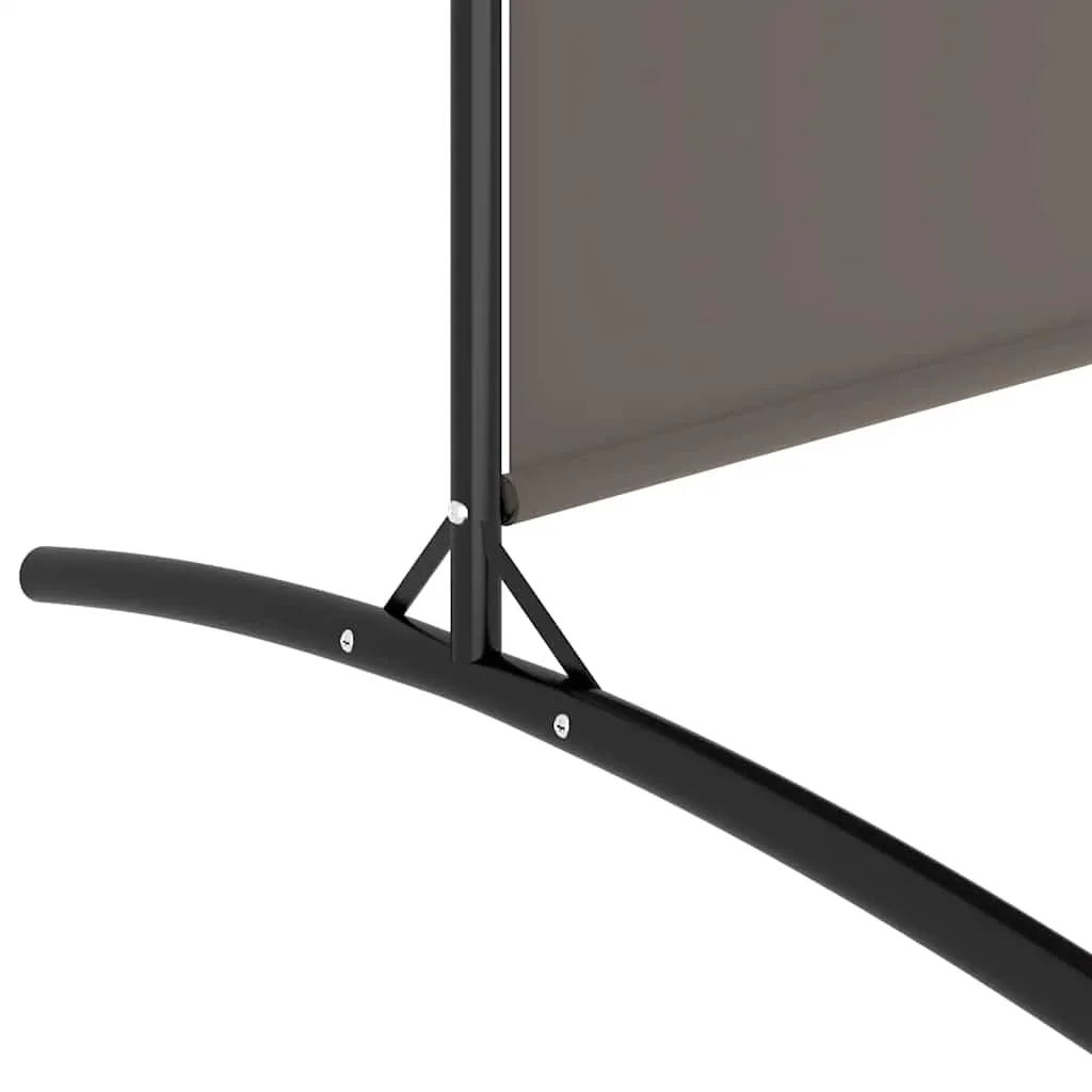 4-panelový paraván antracitový 698x180 cm látkový